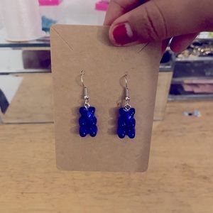 Dark blue gummy bear ear ring💙